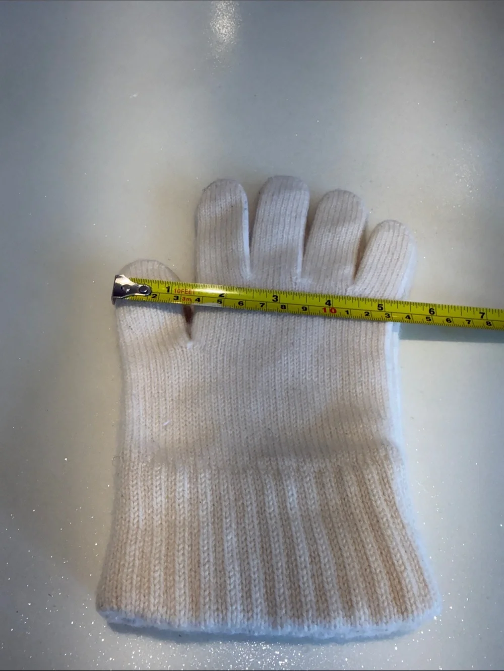 Cashmere Cream Knit Winter Gloves Scotland